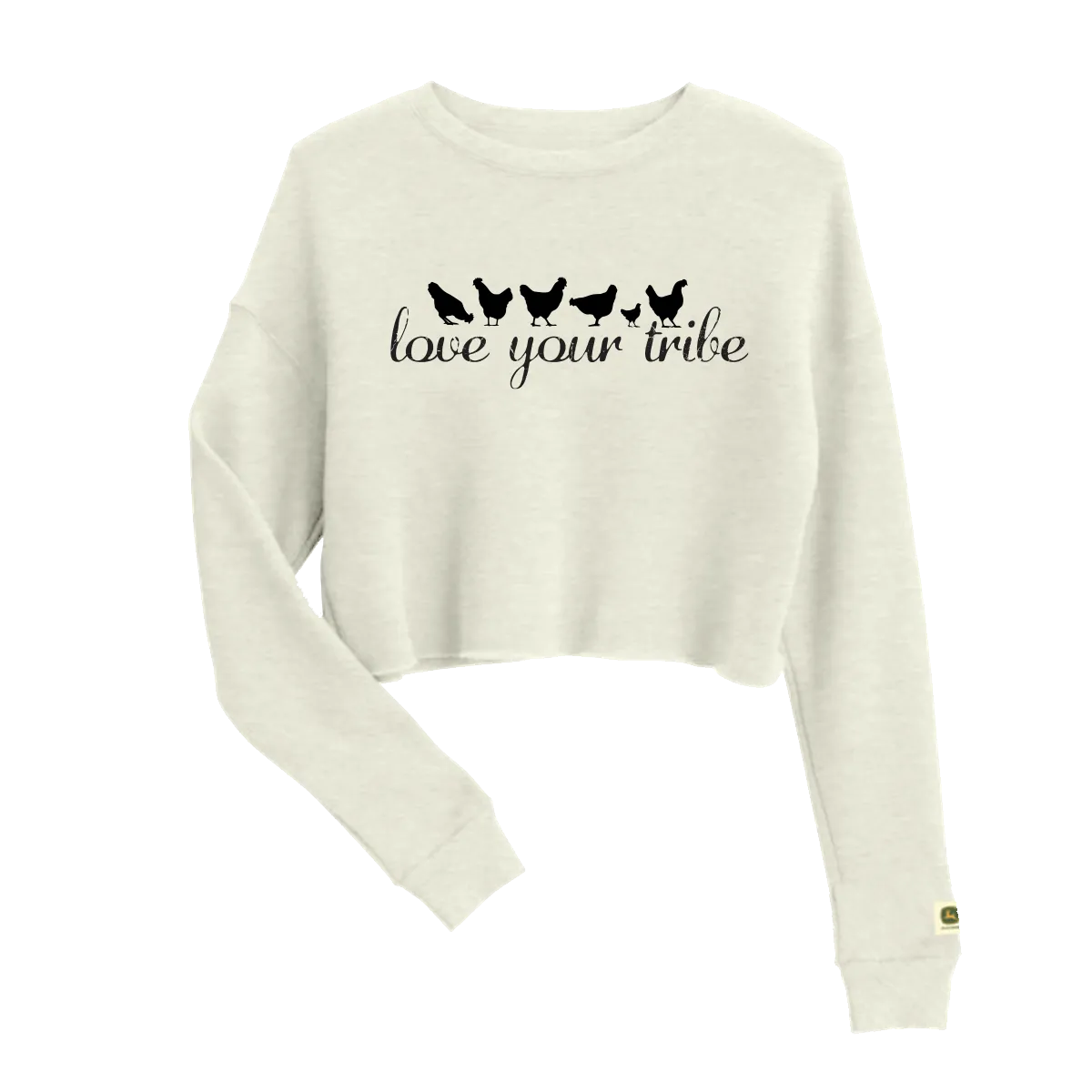 John Deere Women's Love Your Tribe Fleece Crop Sweatshirt