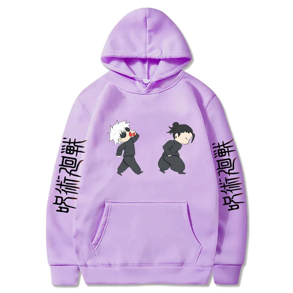 Jujutsu Kaisen Anime Hoodies Satoru Gojo Pullovers Casual Plus Size
