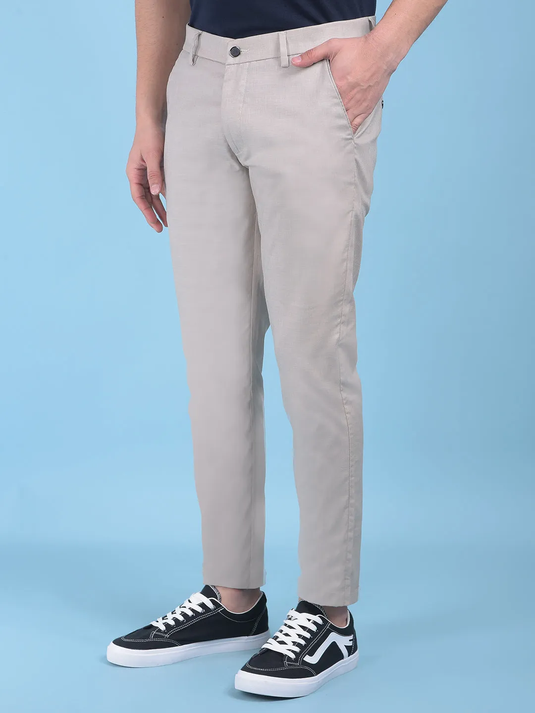 Khaki Stretchable Trousers