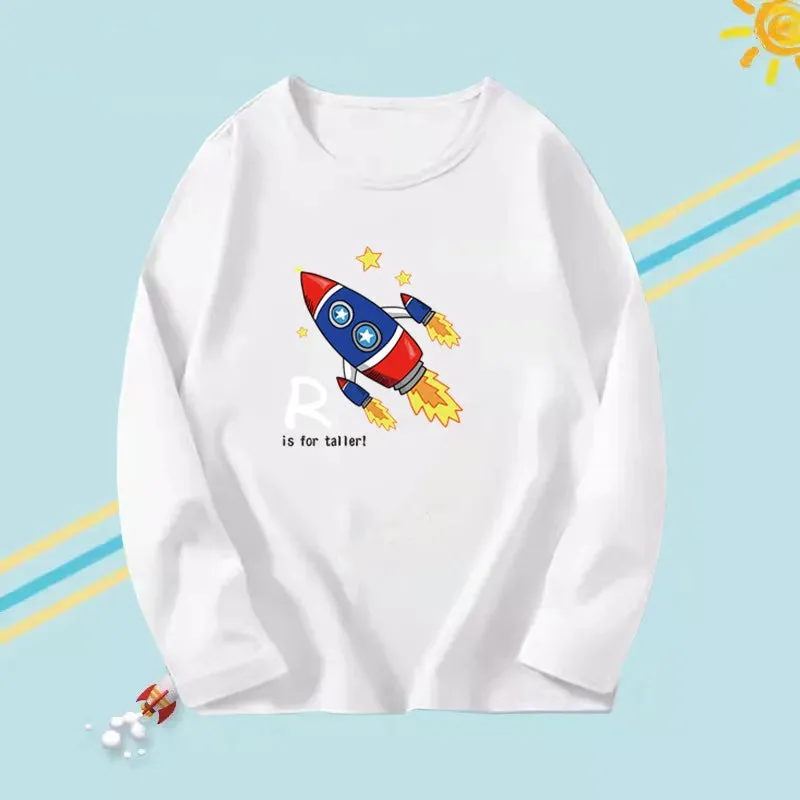 Kids Long Sleeve Cotton T-shirts