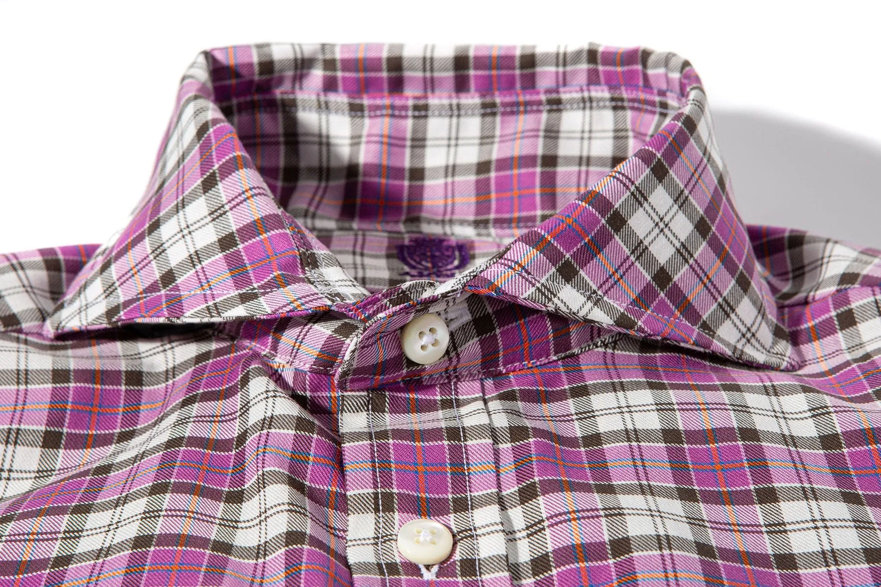 Lacoss Cotton Shirt In Purple and White