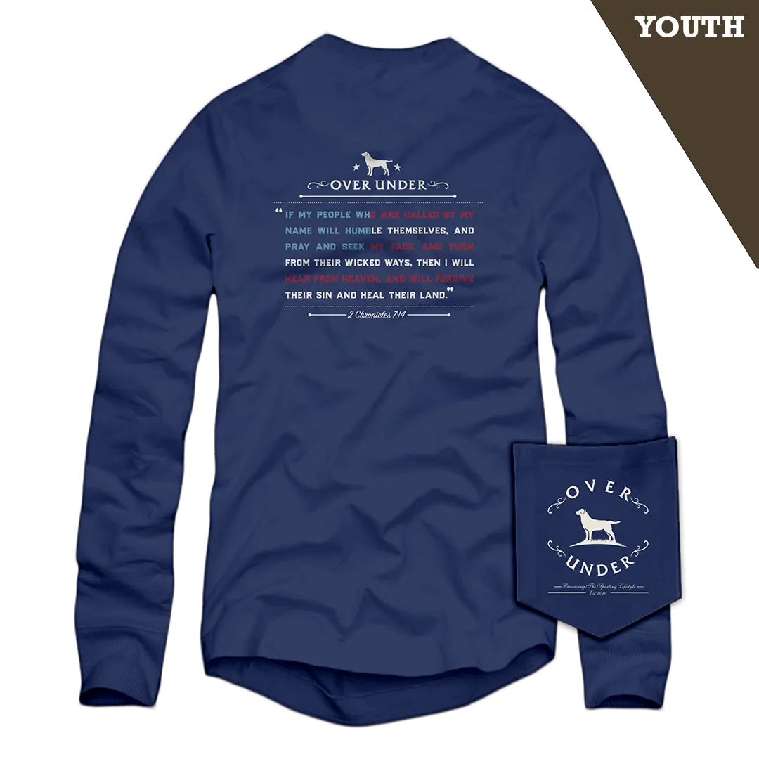 L/S Youth Promise Keeper T-Shirt Navy