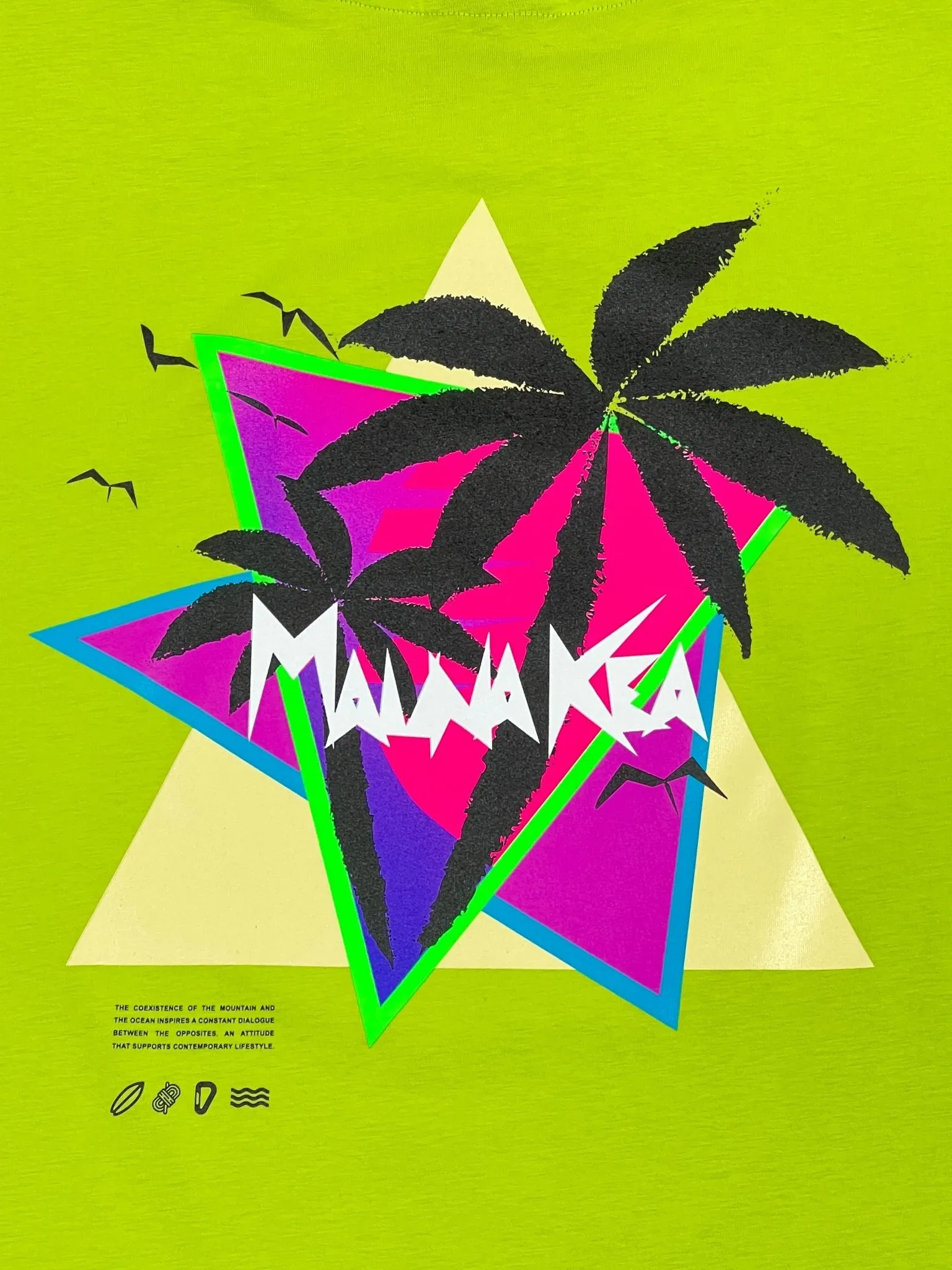 Mauna-Kea Mku100-P11 Sunset Palms Tee Grn