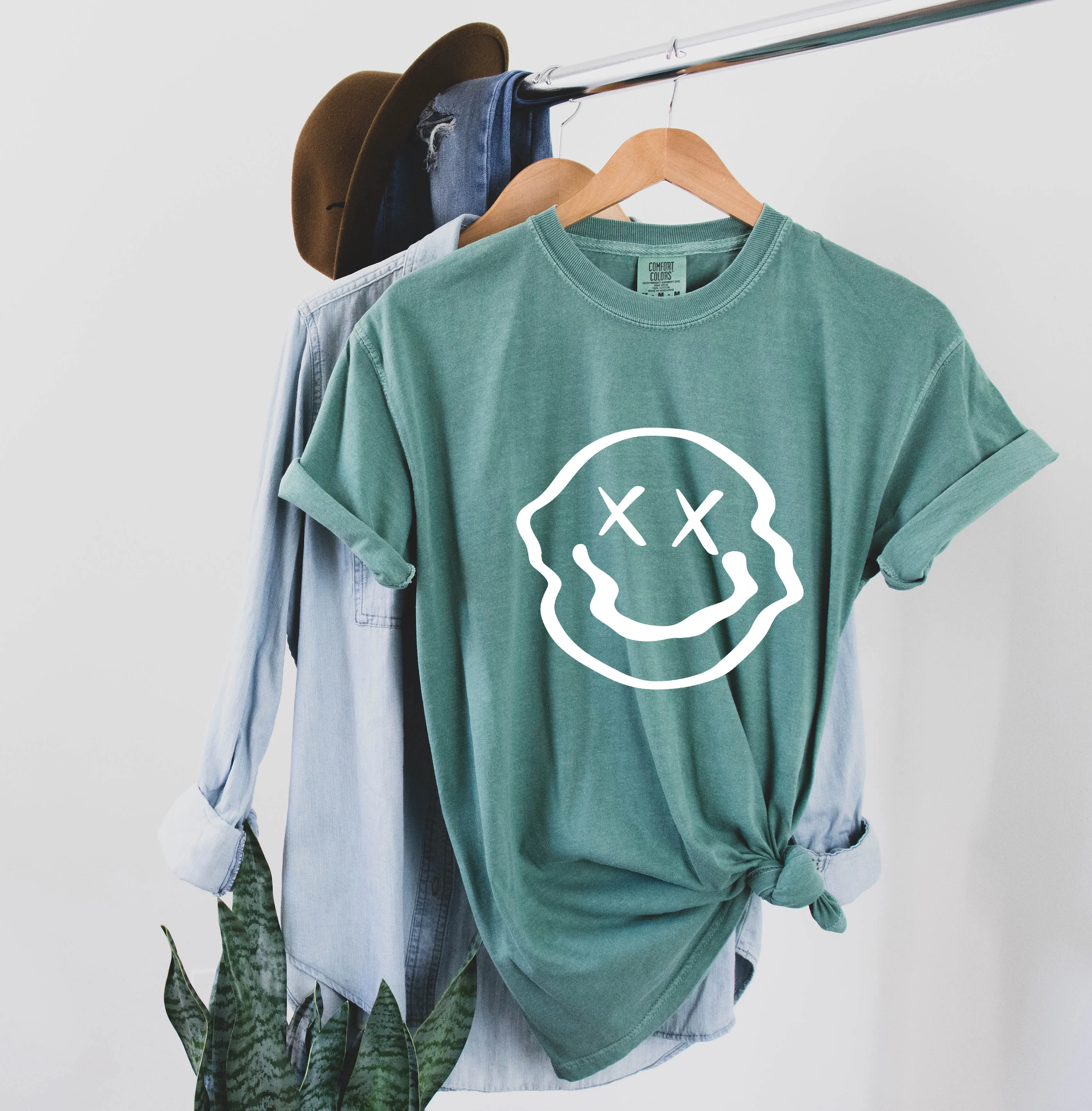 Melted Smiley Comfort Colors T Shirt