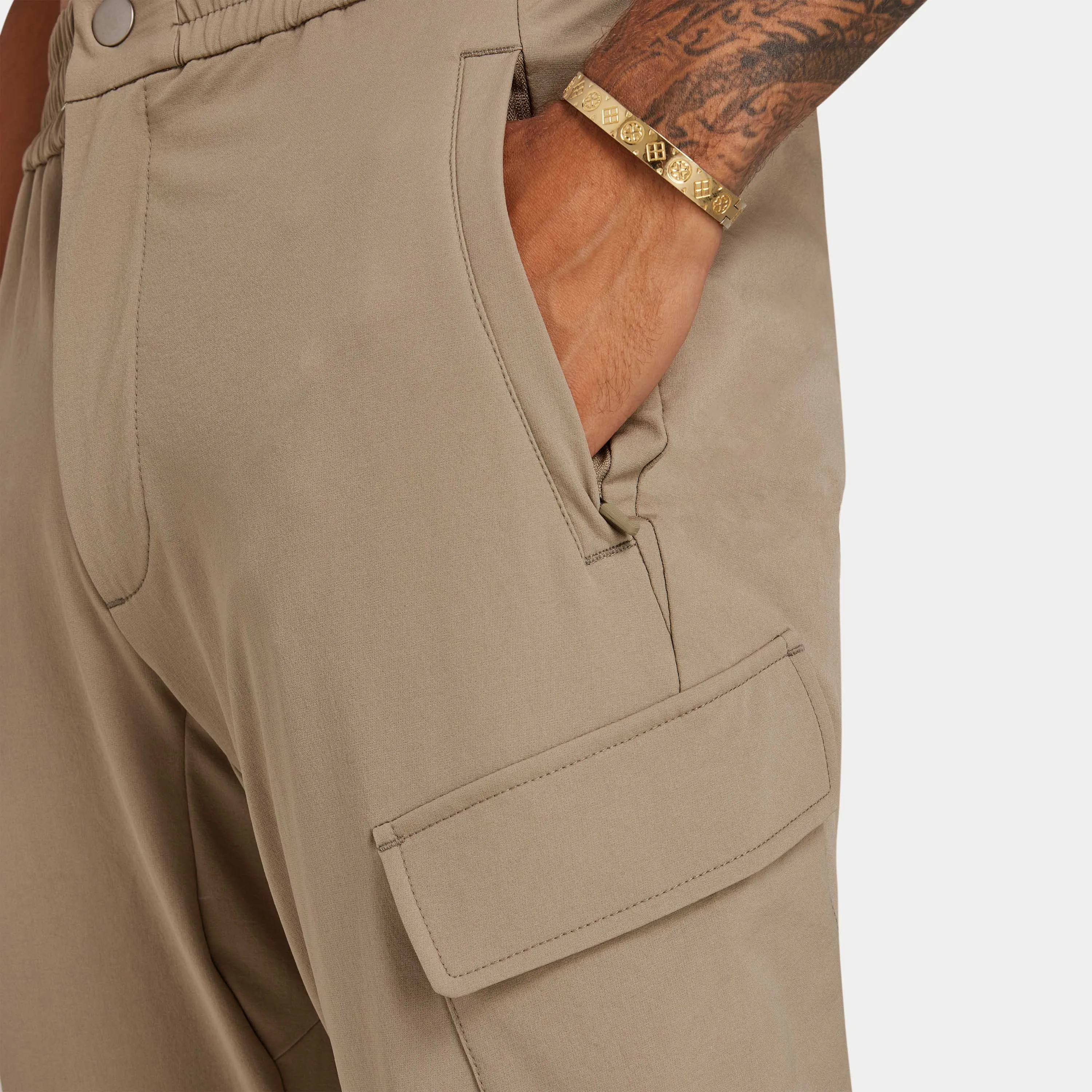 Mens Refined Tech Cargo - Grey Green