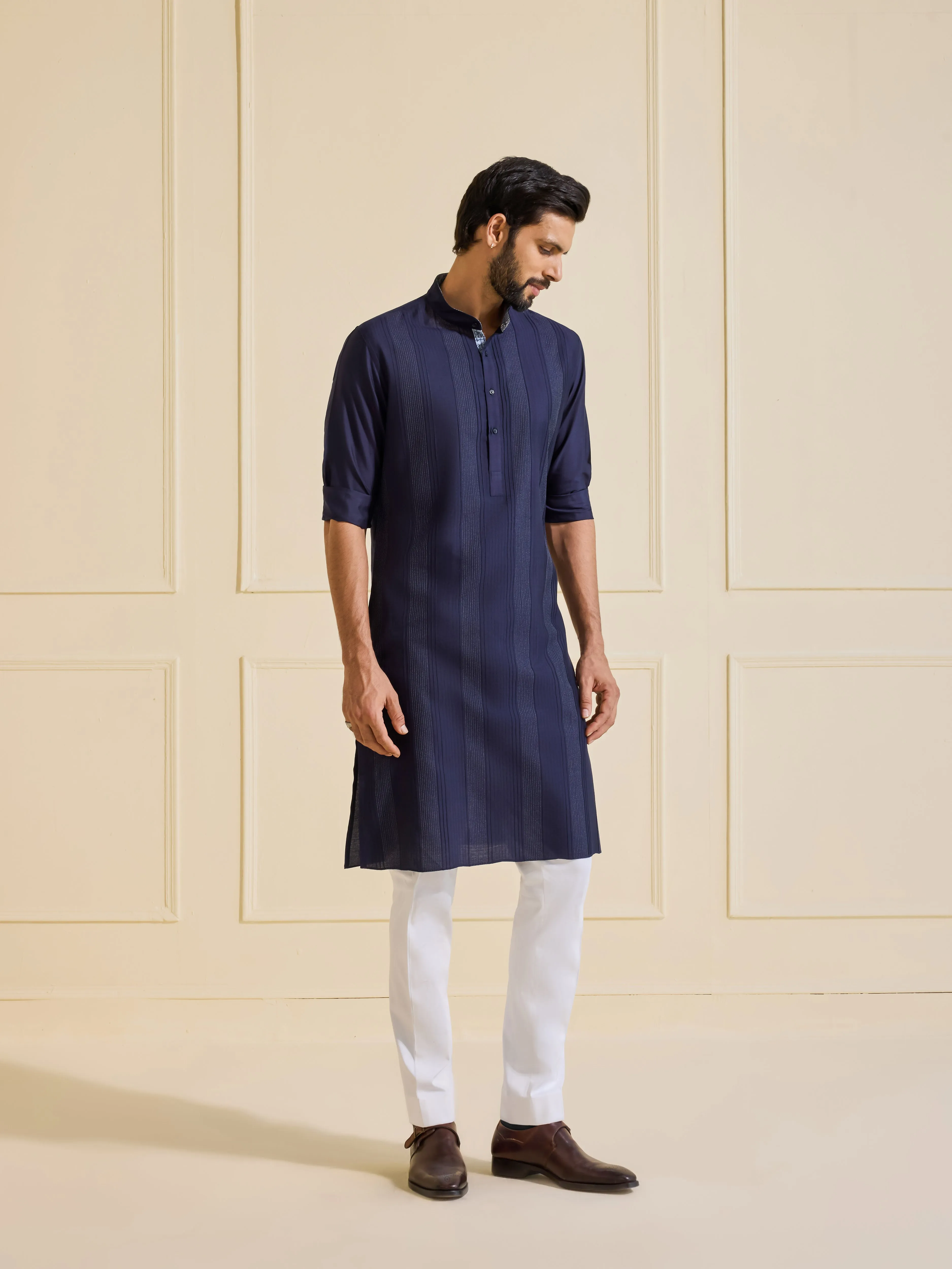MIDNIGHT OPULENCE: THE REGAL DEEP BLUE KURTA