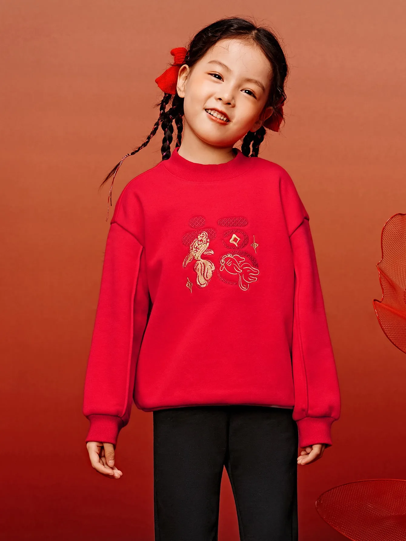minibala Toddler Unisex Comfortable plush warm cute long-sleeved sweatshirt winter