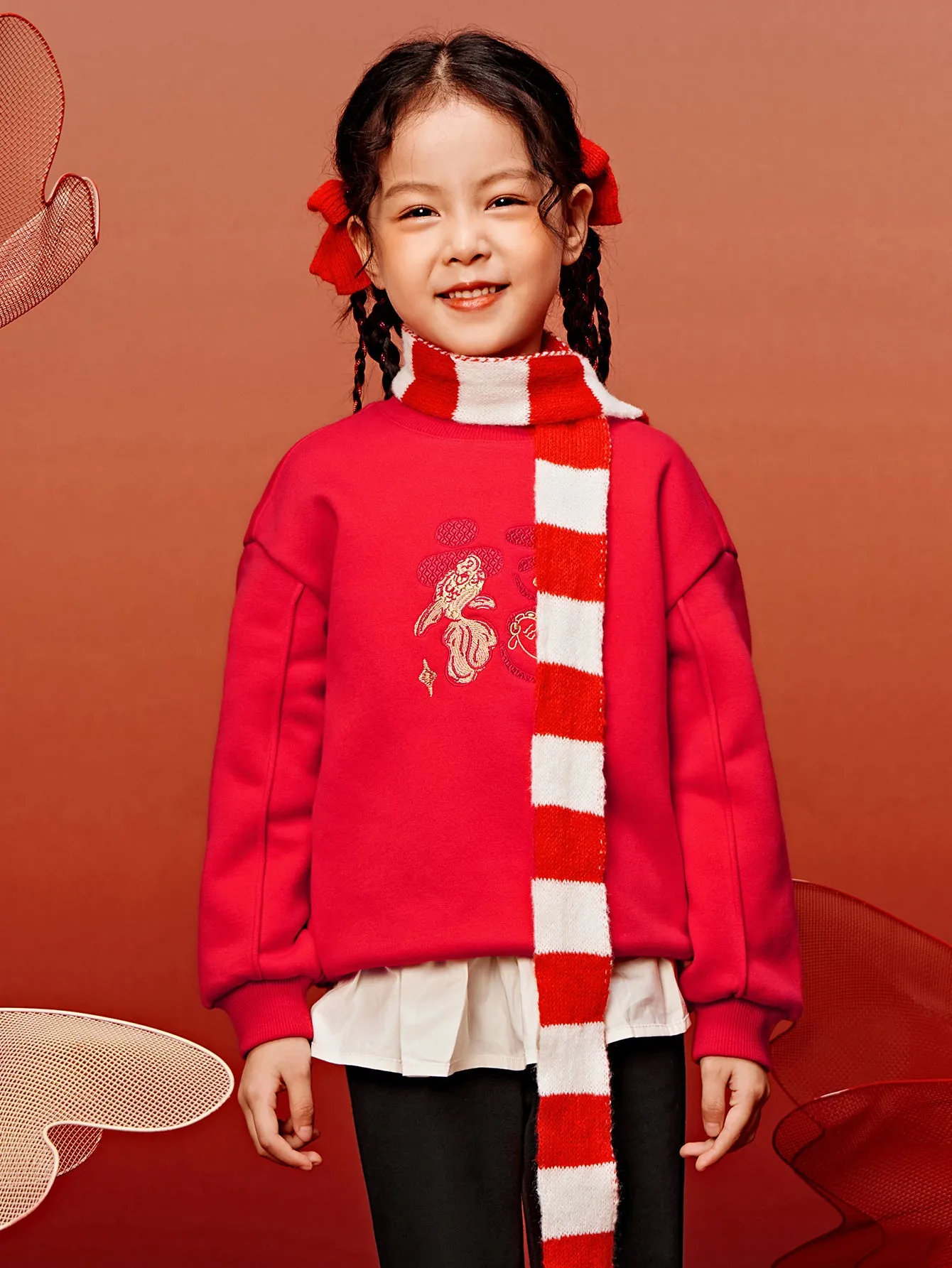 minibala Toddler Unisex Comfortable plush warm cute long-sleeved sweatshirt winter
