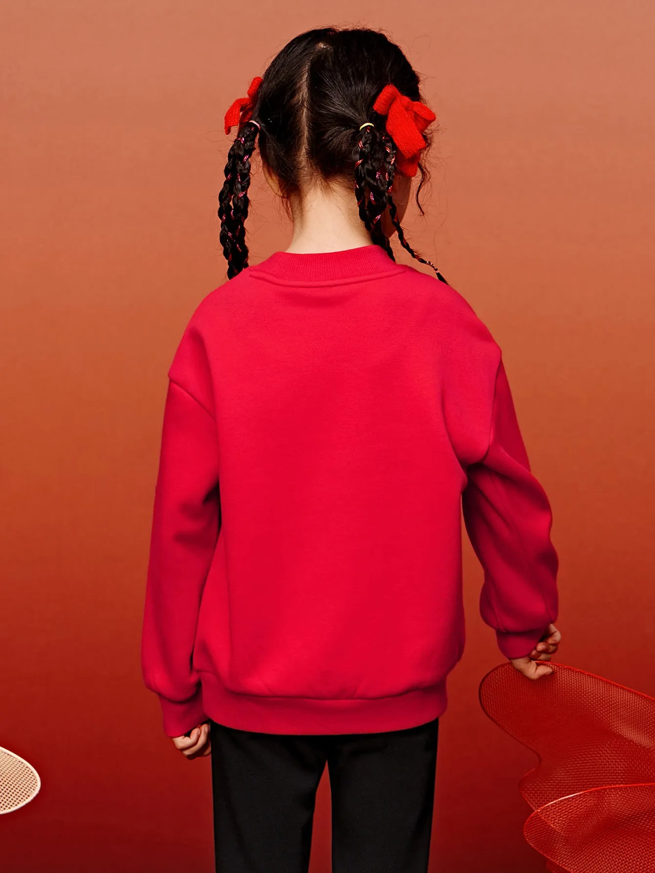 minibala Toddler Unisex Comfortable plush warm cute long-sleeved sweatshirt winter