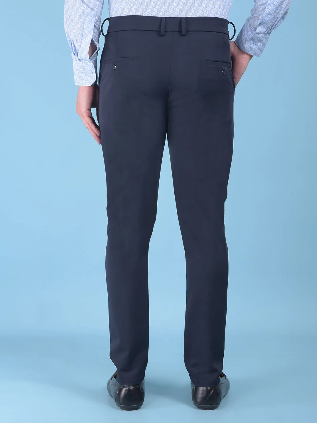 Navy Blue Stretchable Trousers