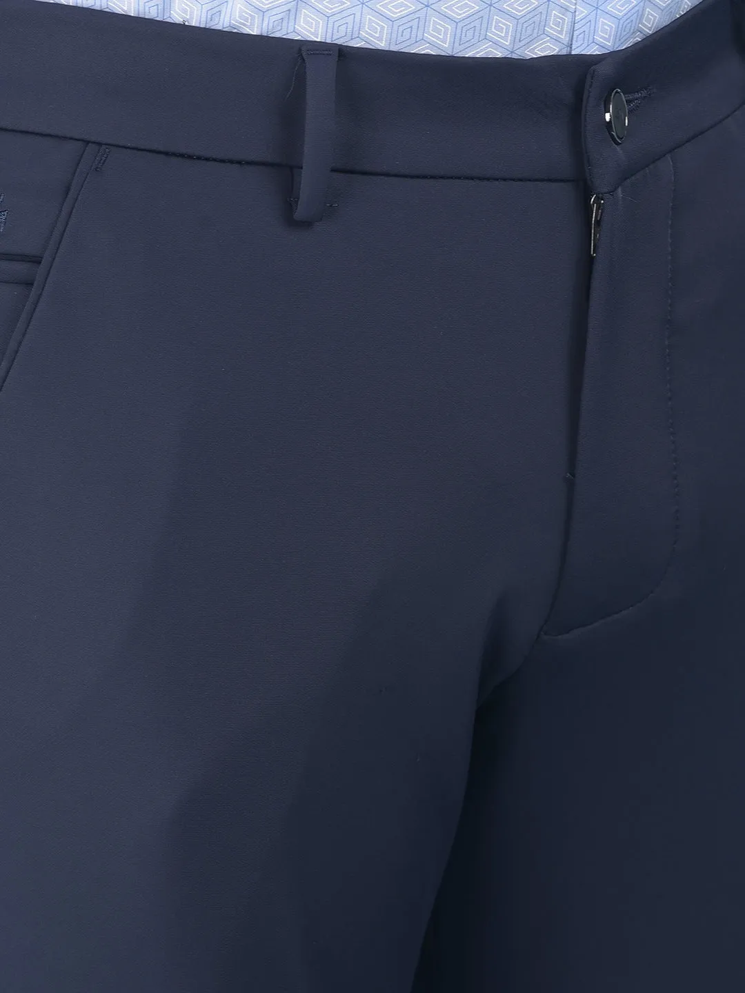 Navy Blue Stretchable Trousers