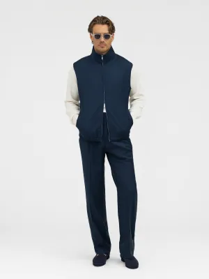 Navy S130 Wool Vest