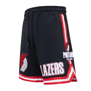 NBA PORTLAND TRAIL BLAZERS CLASSIC CHENILLE MEN'S SHORT (BLACK)