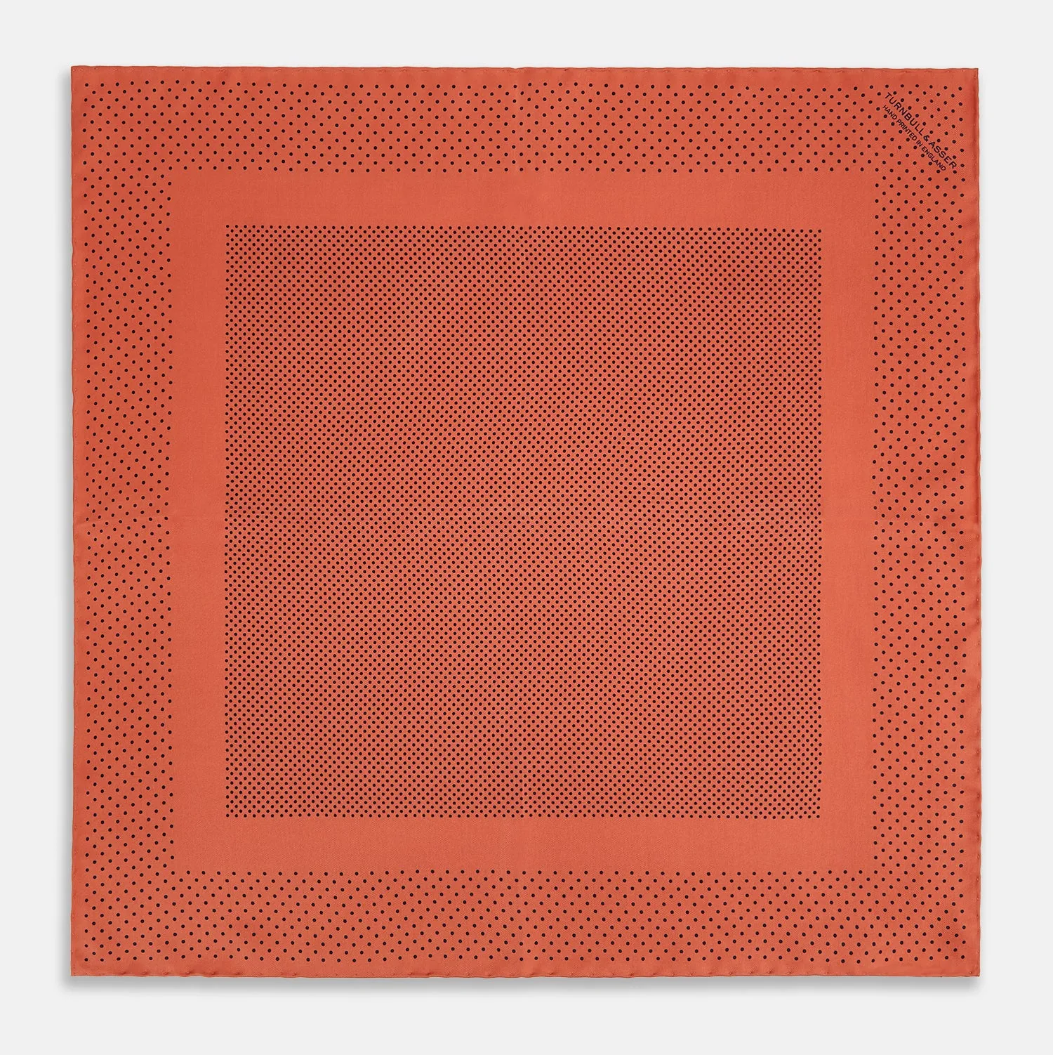Orange Dot Silk Pocket Square