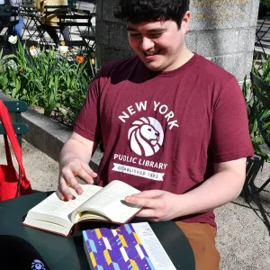 Red Flecked NYPL 1895 T-shirt