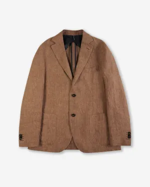 Regular-fit delavé linen jacket