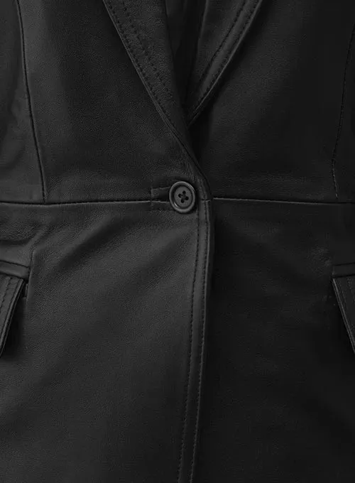Scarlett Johansson The Winter Soldier Leather Blazer