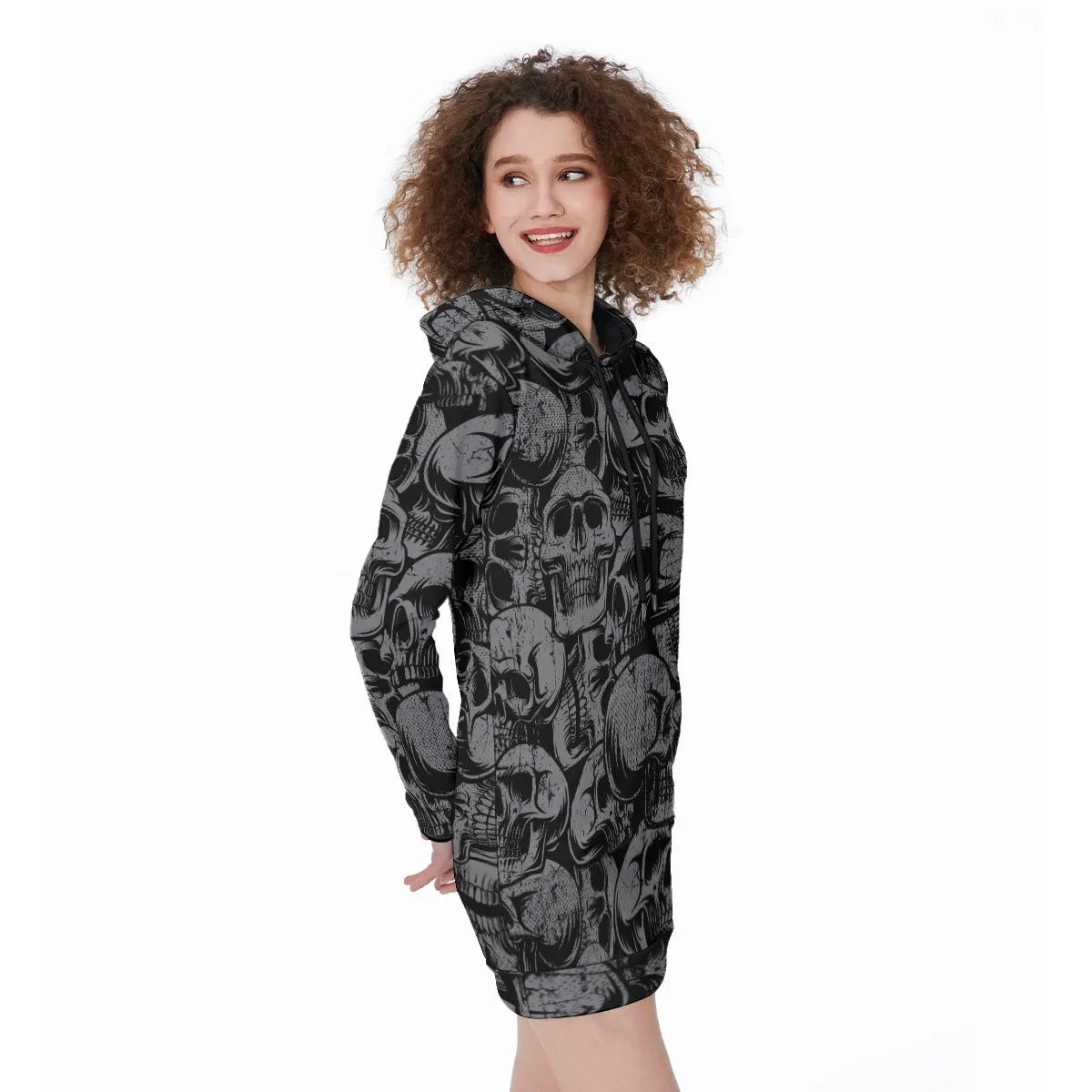 Silver Skulls Women's Long Hoodie