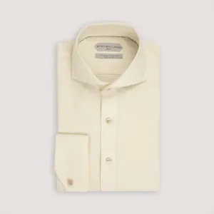 Steven Land Elite Mens Cream Cutaway Collar French Cuff Cotton Dress Shirt