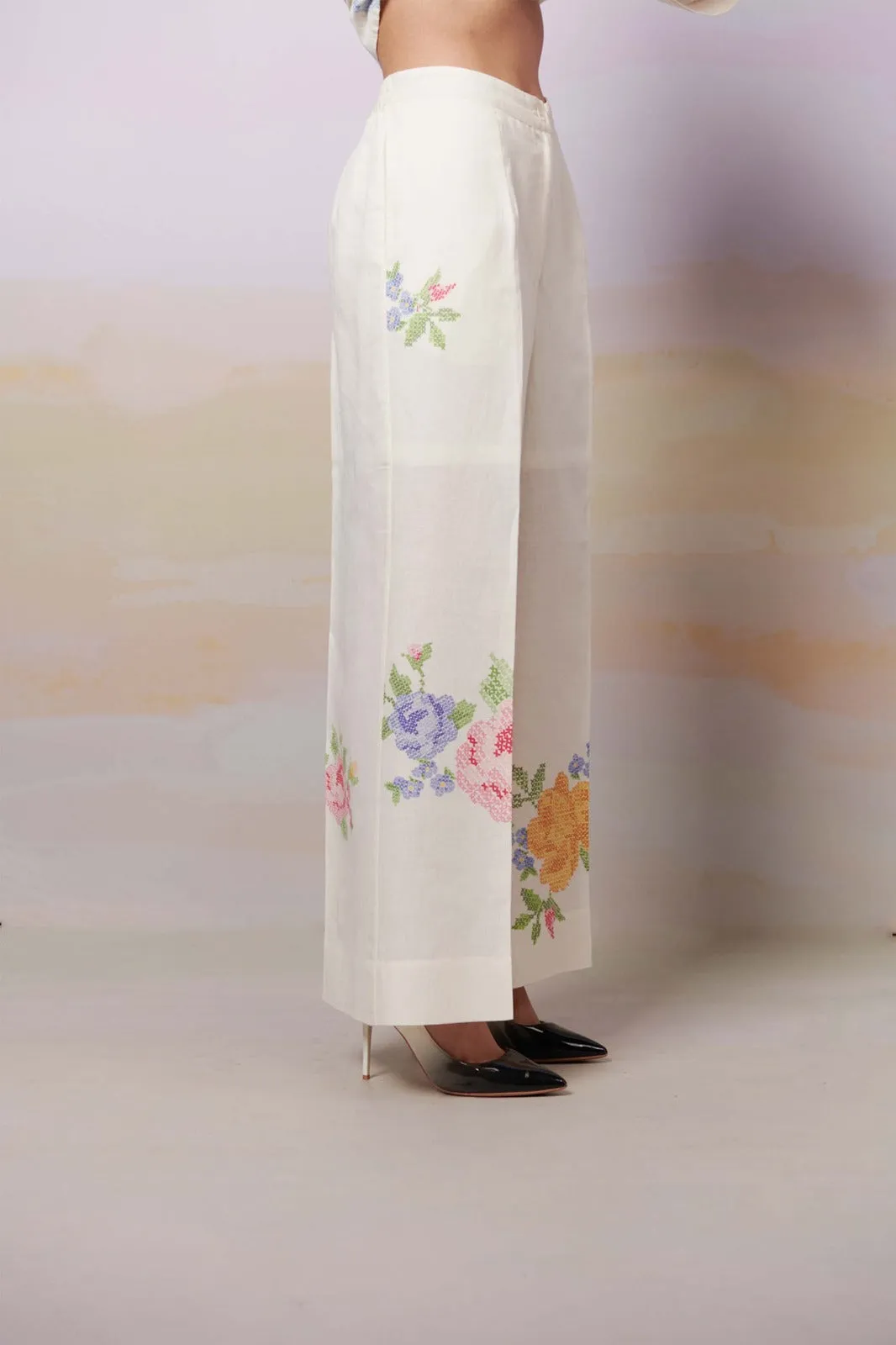Summer Rose Linen Trousers