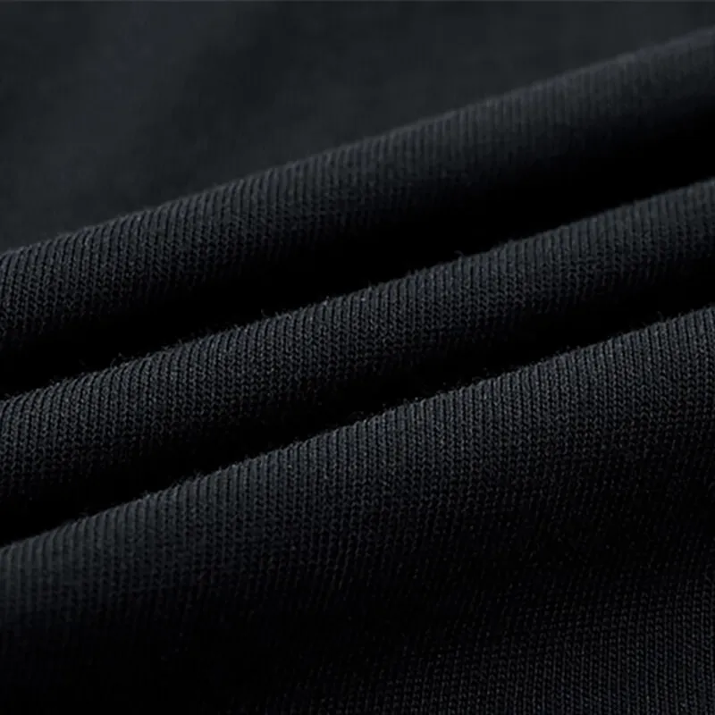 Tactical Patchwork T-Shirt for Men / Stylish O-Neck Reflective Striped Splicing T-Shirts