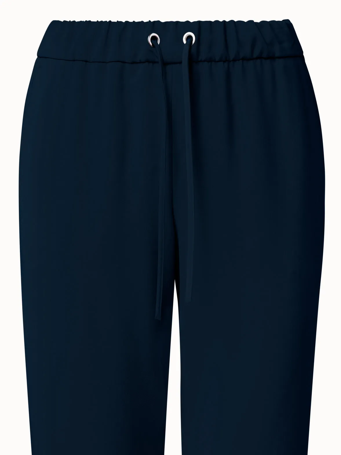 Tapered Crêpe Pants with Slits
