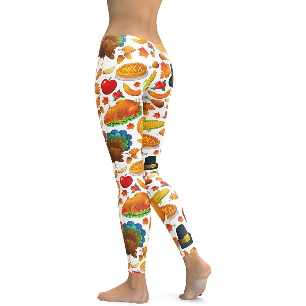 Thanksgiving Pattern Leggings