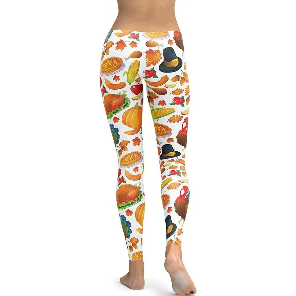 Thanksgiving Pattern Leggings