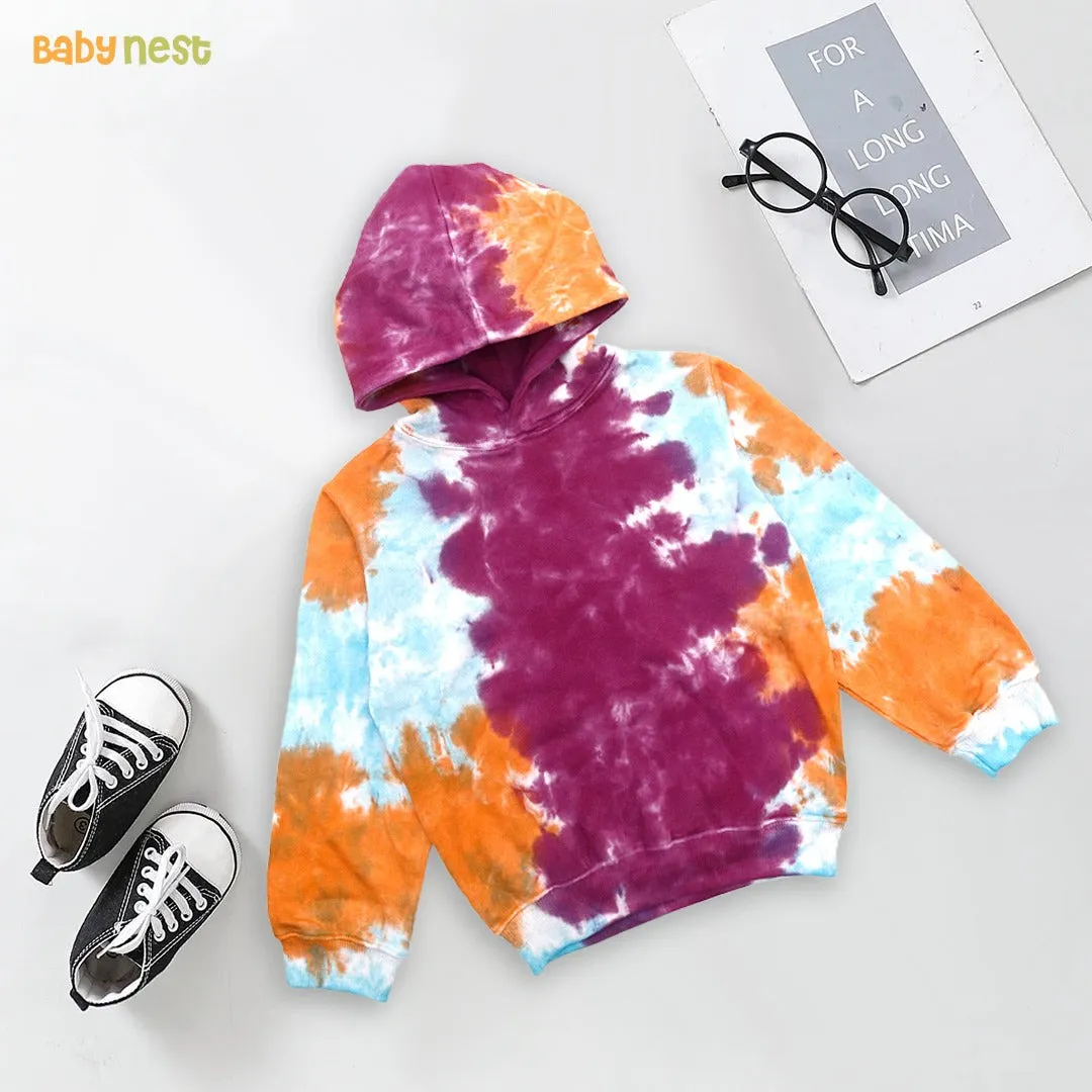 Tie-dye Hoodie  for kid -  Multi Purple