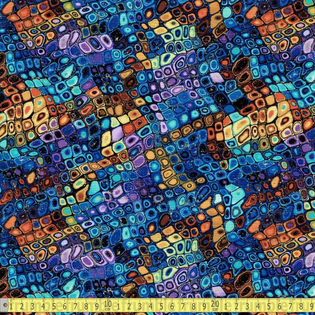 Timeless Treasures - Klimt Geo Abstrac Tide Metallic - Multi