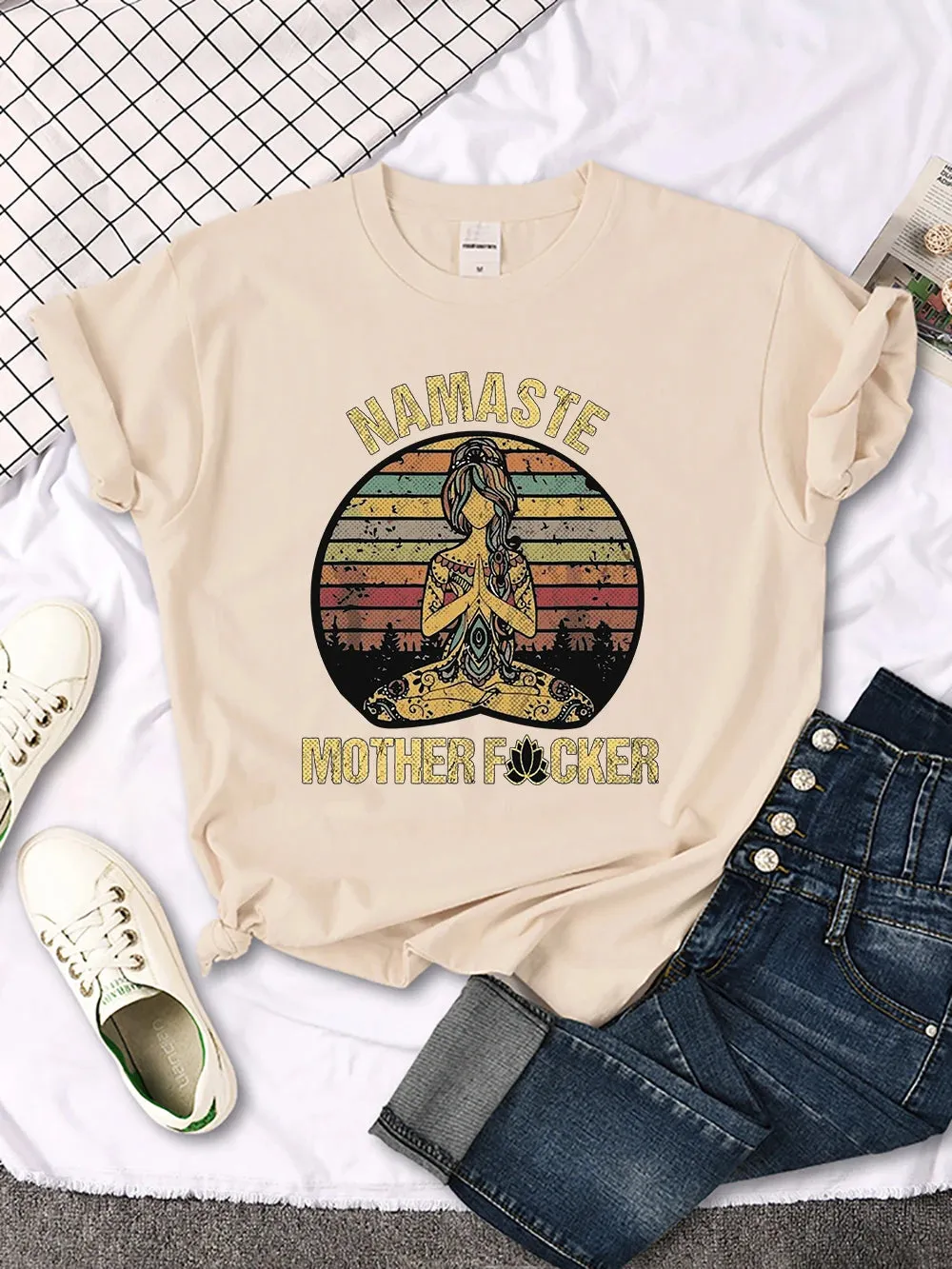 Vintage Namaste Mother** Design Womens T-Shirt