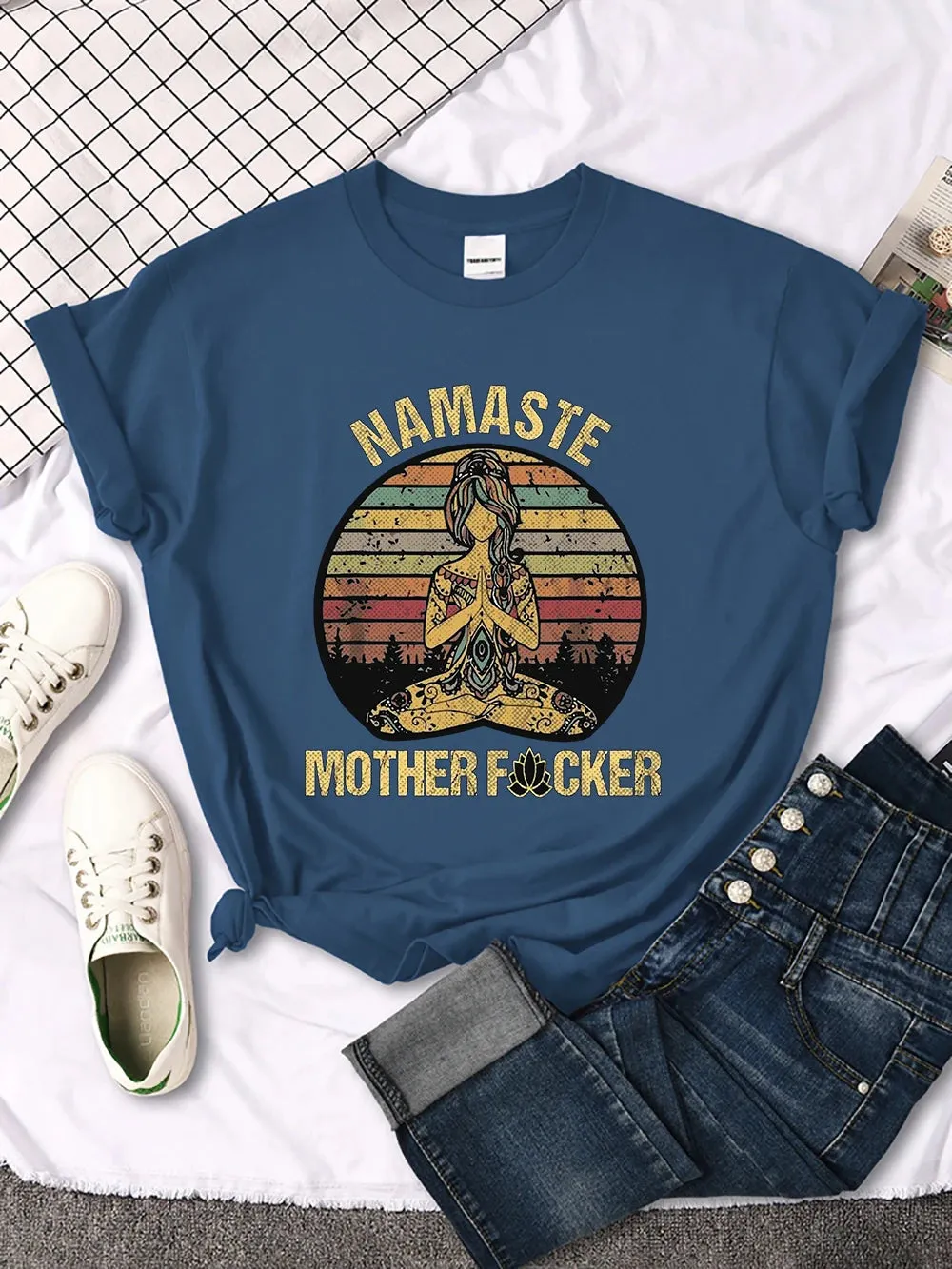 Vintage Namaste Mother** Design Womens T-Shirt