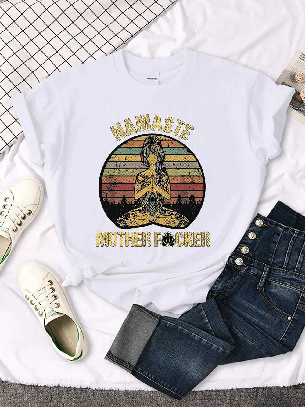 Vintage Namaste Mother** Design Womens T-Shirt