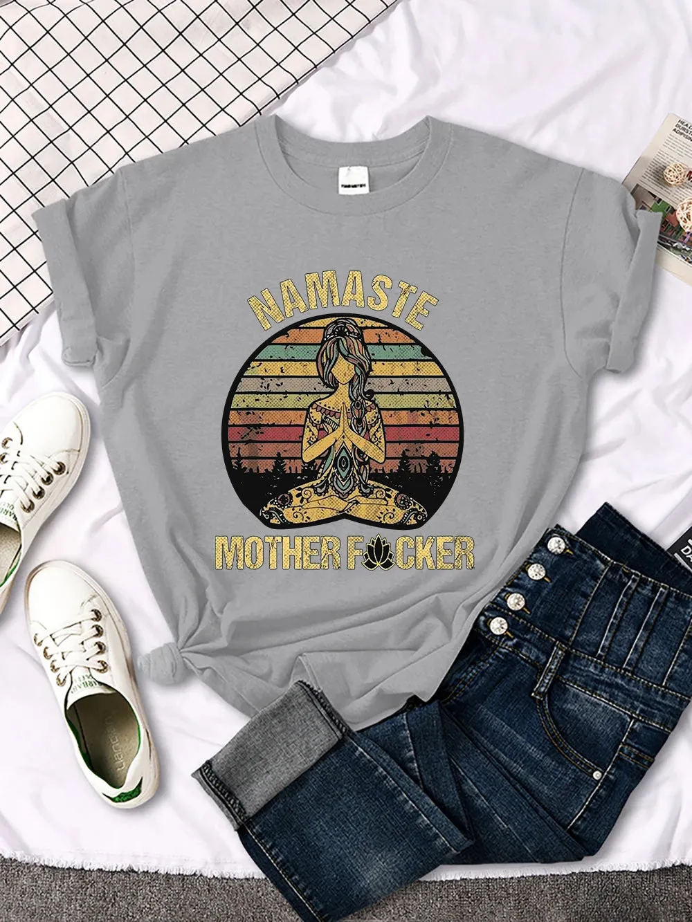 Vintage Namaste Mother** Design Womens T-Shirt