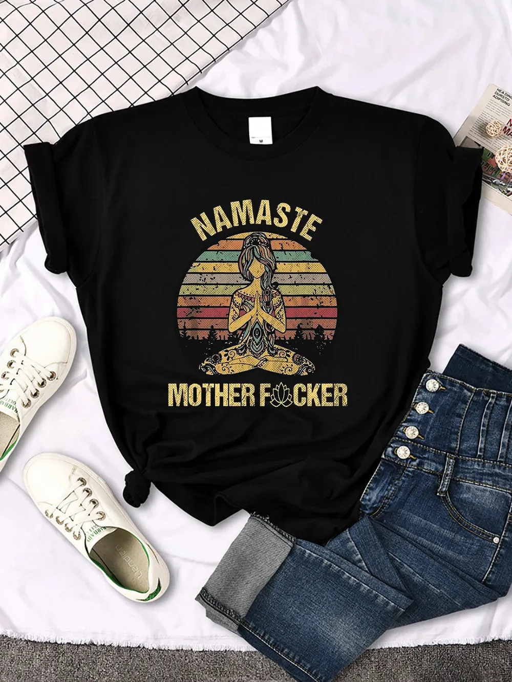 Vintage Namaste Mother** Design Womens T-Shirt